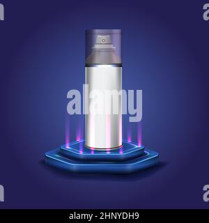 Maquette de bouteille cosmétique ou de crème hydratante Illustration de Vecteur