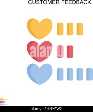Icône de scénario simple pour les commentaires des clients. Modèle de conception de symbole d'illustration pour élément d'interface utilisateur Web mobile. Illustration de Vecteur