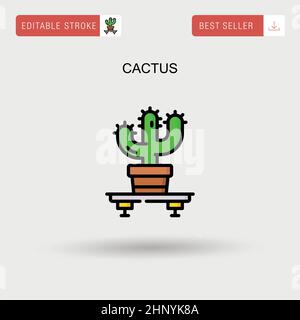 Icône de vecteur simple Cactus. Illustration de Vecteur