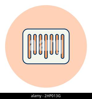 Icône de code-barres isolé.E-commerce.Symbole graphique pour la conception de votre site Web, votre logo, votre application, votre interface utilisateur.Illustration vectorielle, EPS10. Banque D'Images