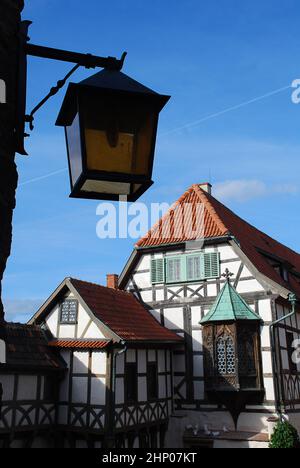 Bâtiment appelé 'Vogtei', château de Wartburg près d'Eisenach. Le Wartburg est un château et a été l'endroit où Martin Luther a traduit le Nouveau Testament Banque D'Images