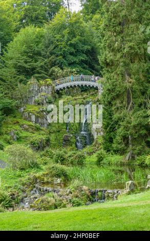 Le Teufelsbruecke au Bergpark Wilhelmshoehe à Kassel, en Allemagne Banque D'Images