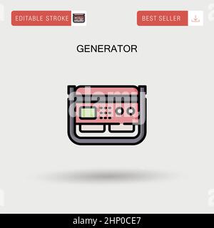 Icône de vecteur simple du générateur. Illustration de Vecteur