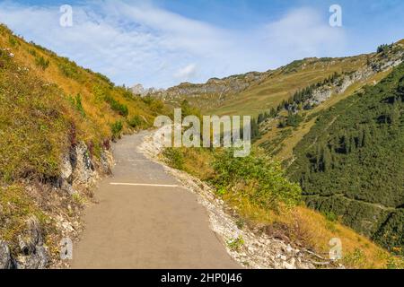 Paysage idyllique autour de Warth, une municipalité dans le quartier de Bregenz dans l'état autrichien du Vorarlberg Banque D'Images