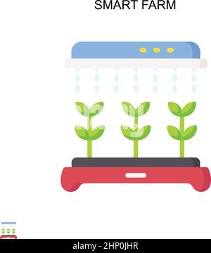 Icône de vecteur simple Smart Farm. Modèle de conception de symbole d'illustration pour élément d'interface utilisateur Web mobile. Illustration de Vecteur