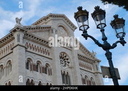 Cathédrale notre-Dame de l'Immaculée conception, également connue sous le nom de Cathédrale Saint-Nicolas, est la cathédrale de Monaco Banque D'Images