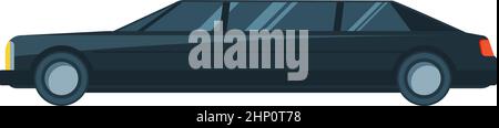 Icône de limousine noire. Voiture de luxe en limousine. Symbole de richesse Illustration de Vecteur