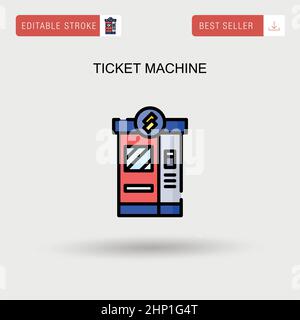 Icône vecteur simple de la machine à billets. Illustration de Vecteur