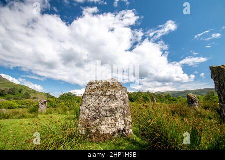 Lochbuie Standing Stones sur l'île de Mull, en Écosse Banque D'Images