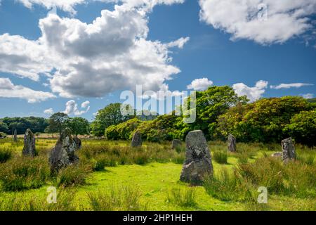 Lochbuie Standing Stones sur l'île de Mull, en Écosse Banque D'Images