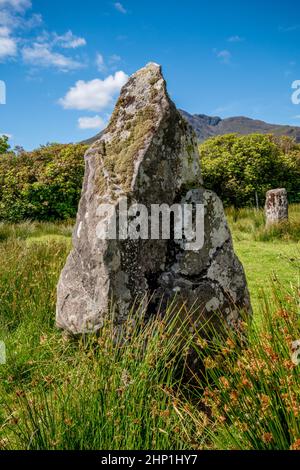 Lochbuie Standing Stones sur l'île de Mull, en Écosse Banque D'Images