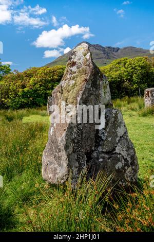 Lochbuie Standing Stones sur l'île de Mull, en Écosse Banque D'Images