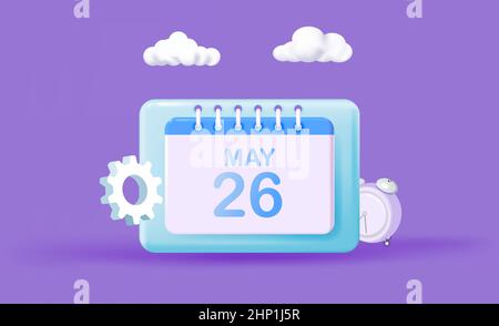 Icône de calendrier avec coche. Illustration de Vecteur