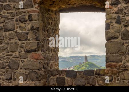 Vue depuis le château de Gleiberg Banque D'Images