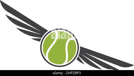 modèle de conception d'illustration vectorielle pour les ailes de balle de tennis Illustration de Vecteur