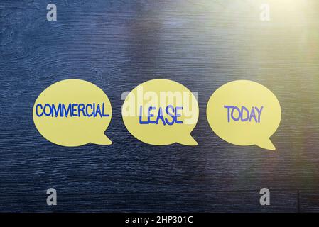 Inspiration montrant le signe commercial bail, la photo conceptuelle fait référence aux bâtiments ou à la terre destinés à générer un profit nouvelles idées nouveau concept créatif Banque D'Images