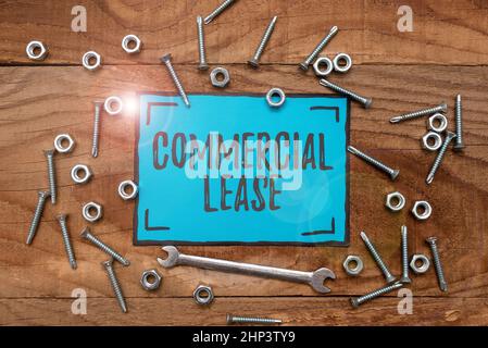 Inspiration montrant l'enseigne Location commerciale, Aperçu de l'entreprise fait référence aux bâtiments ou aux terrains destinés à générer un profit nouvelles idées Brainstoming pour principal Banque D'Images