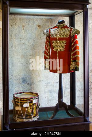 Sébastopol, Crimée - 19 septembre 2020 : tunique du batteur de l'armée britannique 19th siècle Banque D'Images