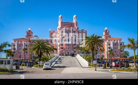 L'hôtel historique Don Cesar élégant et luxueux également connu sous le nom de Pink Palace à St. Pete Beach Florida USA Banque D'Images