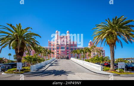 L'hôtel historique Don Cesar élégant et luxueux également connu sous le nom de Pink Palace à St. Pete Beach Florida USA Banque D'Images