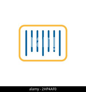 Icône plate de code-barres.E-commerce.Symbole graphique pour la conception de votre site Web, votre logo, votre application, votre interface utilisateur.Illustration vectorielle, EPS10. Banque D'Images