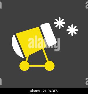 Icône de vecteur de canon à neige. Panneau hiver Illustration de Vecteur