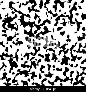 Texture de la tache noire de la vache.Motif vectoriel de taches animales ou imprimé sur la peau. Illustration de Vecteur