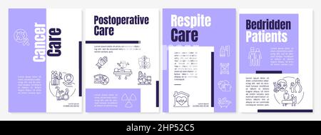 Modèle de brochure mauve des services de soins palliatifs Illustration de Vecteur