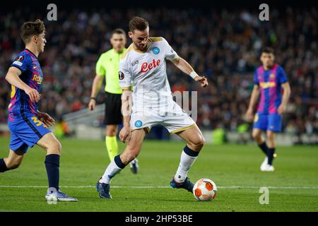 Fabian Ruiz de la SSC Napoli en action lors du match de l'UEFA Europa League entre le FC Barcelone et la SSC Napoli au Camp Nou à Barcelone, Espagne. Banque D'Images