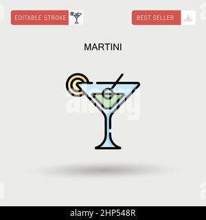 Icône de vecteur simple Martini. Illustration de Vecteur