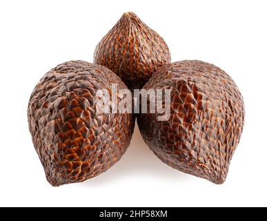 Salak fruits snake path isolated on white Banque D'Images