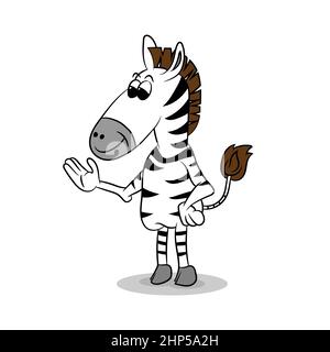 Cute cartoon zebra Illustration de Vecteur