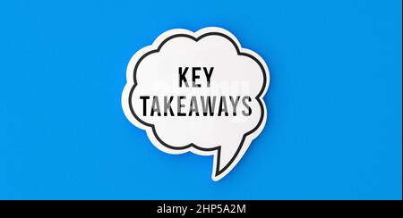 Principaux points à retenir Banque D'Images