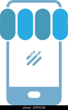 Modèle de logo d'icône de magasin Illustration de Vecteur