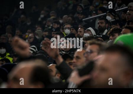 Turin, Italie. 18th févr. 2022. Turin. League Match série A Tim 2021/2022. Juventus contre Turin. Allianz Stadium dans la photo: Juventus fans crédit: Agence de photo indépendante/Alay Live News Banque D'Images