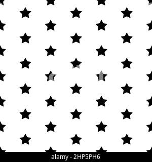 Motif en forme d'étoile vecteur sans couture Doodle noir et blanc illustration d'arrière-plan abstrait pour les supports numériques et d'impression Illustration de Vecteur
