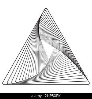 Chevauchement de triangles abstraits Illustration de Vecteur