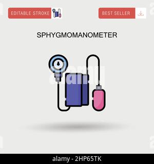 Sphygmomanomètre icône de vecteur simple. Illustration de Vecteur