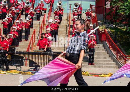 Calgary, Alberta, Canada - July13,2021 : Stampede Color Guard performance Banque D'Images