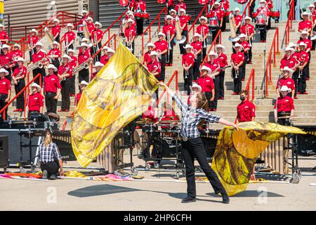 Calgary, Alberta, Canada - July13,2021 : Stampede Color Guard performance Banque D'Images