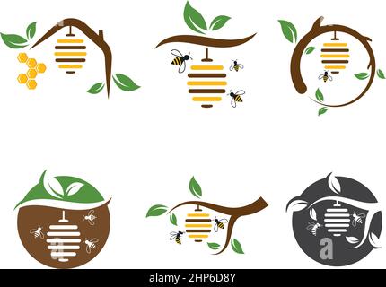 illustration de l'icône du vecteur bee hive Illustration de Vecteur