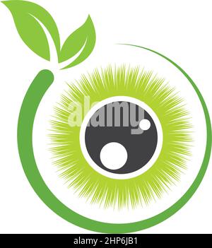 Illustration du modèle de vecteur d'icône d'œil optique nature Illustration de Vecteur