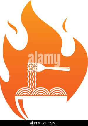 illustration de l'icône vecteur de conception de nouilles Illustration de Vecteur