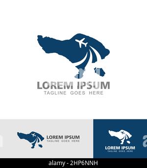 Bali Island Travel Tourisme logo Vector Illustration de Vecteur