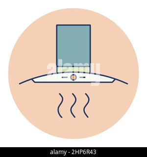 Icône représentant une hotte de cuisine. Appareil de cuisine Illustration de Vecteur