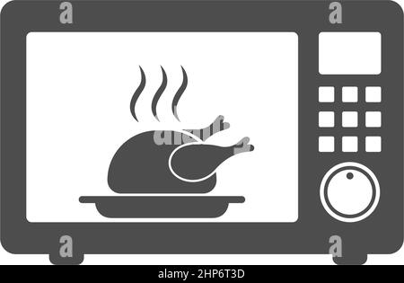 Modèle de conception de logo d'icône de four à micro-ondes Illustration de Vecteur