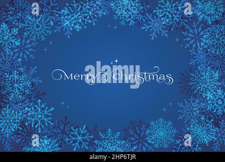 Carte de Noël tendance à motif flocon de neige, illustration de fond Illustration de Vecteur