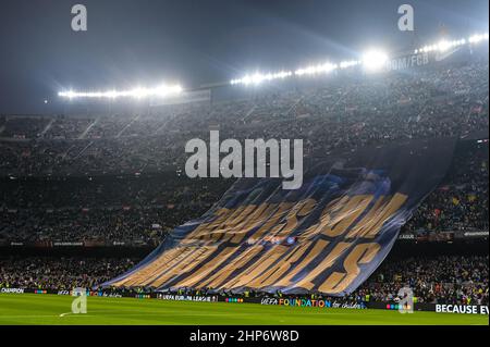 Vue générale lors du match de l'UEFA Europa League entre le FC Barcelone et la SSC Napoli au Camp Nou à Barcelone, en Espagne. Banque D'Images