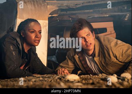 JAMES MARSDEN et TIKA SUMPTER dans SONIC THE HEDGEHOG 2 (2022), dirigé par JEFF FOWLER. Crédit : PHOTOS / Album PARAMOUNT Banque D'Images