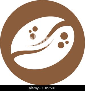 Icône vecteur de modèle de grains de café Illustration de Vecteur